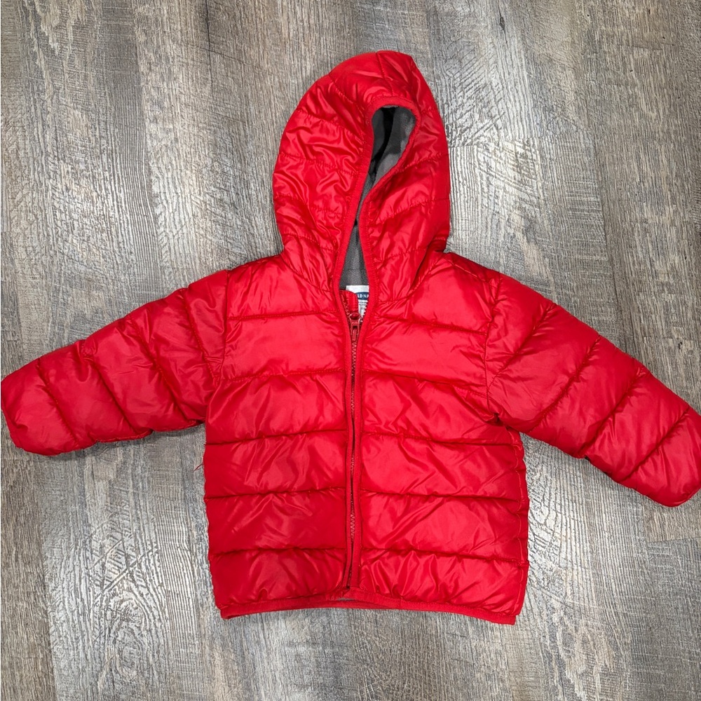 Old Navy Vibrant Red Kids Puffer Coat